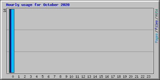 Hourly usage for October 2020